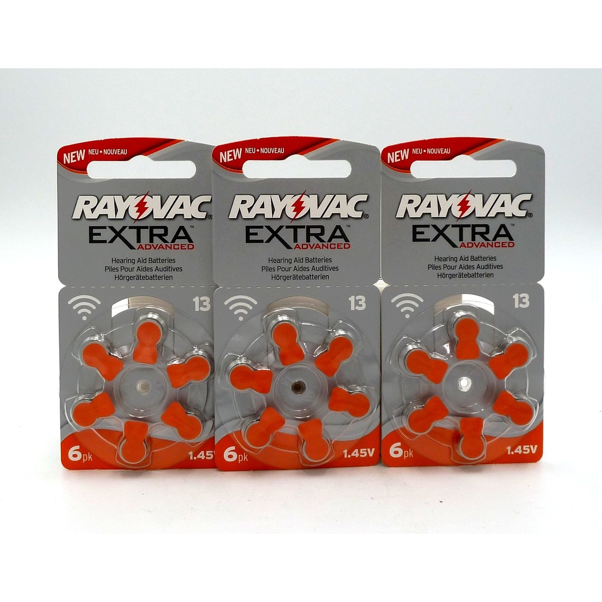 x3 plaquettes Rayovac Extra Advanced 13